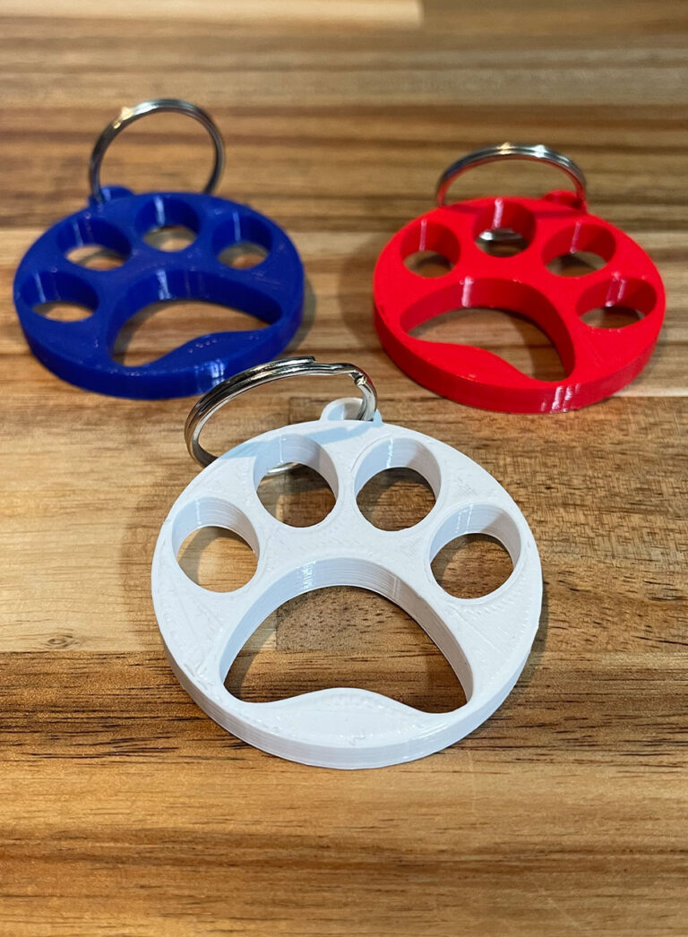 Paw Print Keychains